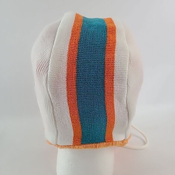 New Era Miami Dolphins Helmet Fur Lined Trapper Hat Cap Beanie NFL - Picture 5 of 8